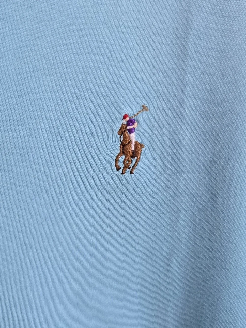 Ralph Lauren Polo Shirt in Aqua Blue with Embroidered Pony-Size XXL